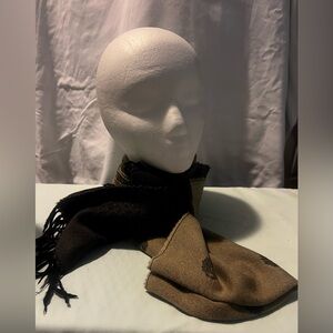 Chelsey Wool Black/Brown Scarf